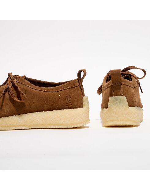 Derbies en Velours de Cuir Rossendale marron