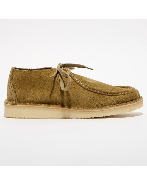 Derbies en Velours de Cuir Desert Nomad kaki