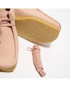 Derbies en Velours de Cuir Wallabee rose clair