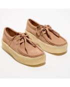 Derbies en Velours de Cuir Wallabee Cup caramel