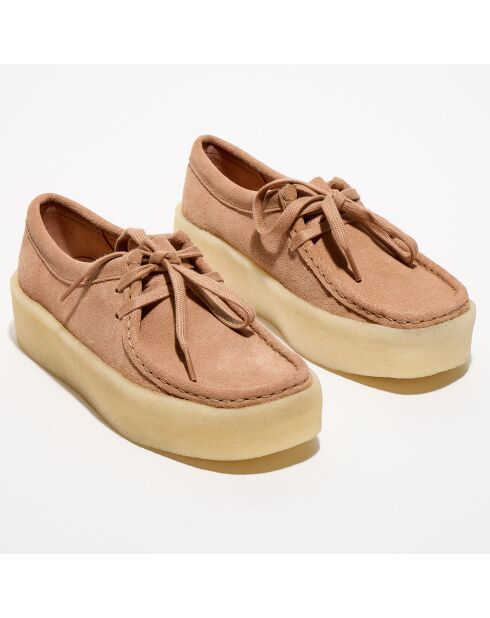 Derbies en Velours de Cuir Wallabee Cup caramel