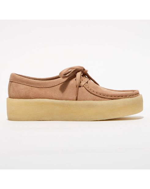 Derbies en Velours de Cuir Wallabee Cup caramel