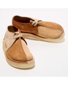 Derbies en Velours de Cuir Desert Trek marron/beige