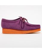 Derbies en Velours de Cuir Wallabee violettes