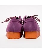 Derbies en Velours de Cuir Wallabee violettes