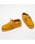 Derbies en Velours de Cuir Wallabee jaune moutarde