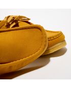 Derbies en Velours de Cuir Wallabee jaune moutarde