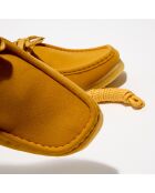 Derbies en Velours de Cuir Wallabee jaune moutarde