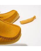 Derbies en Velours de Cuir Wallabee jaune moutarde