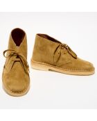 Desert boots en Velours de Cuir cognac