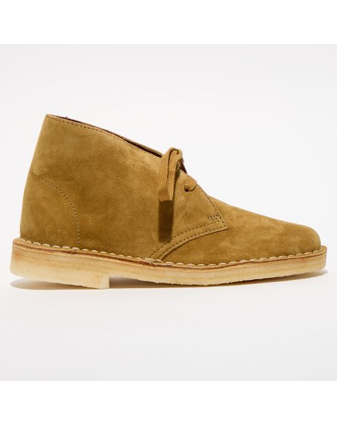 Desert boots en Velours de Cuir cognac