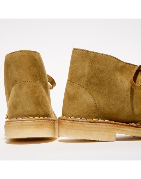 Desert boots en Velours de Cuir cognac