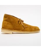 Desert boots en Velours de Cuir camel