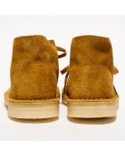 Desert boots en Velours de Cuir camel