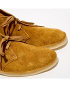 Desert boots en Velours de Cuir camel