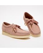 Derbies en Cuir Wallabee roses