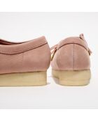 Derbies en Cuir Wallabee roses