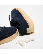 Derbies en Velours de Cuir Sandford marine