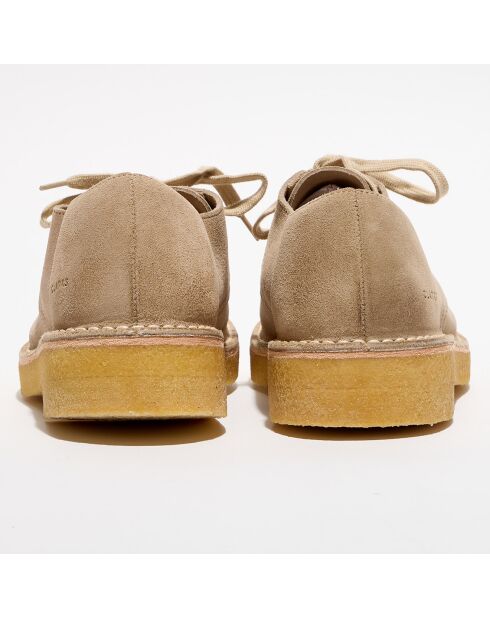 Derbies en Velours de Cuir Desert Khan sable
