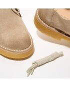 Derbies en Velours de Cuir Desert Khan sable