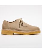 Derbies en Velours de Cuir Desert Khan sable