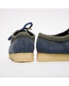 Derbies en Velours de Cuir Wallabee bleues