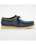 Derbies en Velours de Cuir Wallabee bleues