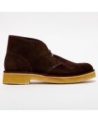 Desert boots en Velours de Cuir marron foncé