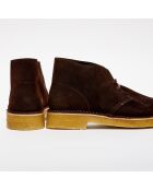 Desert boots en Velours de Cuir marron foncé