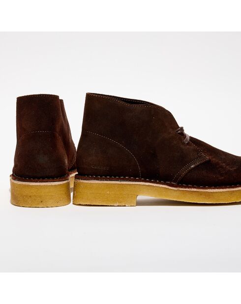 Desert boots en Velours de Cuir marron foncé