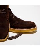 Desert boots en Velours de Cuir marron foncé