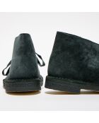 Desert boots en Velours de Cuir vert foncé