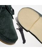 Desert boots en Velours de Cuir vert foncé