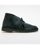 Desert boots en Velours de Cuir vert foncé