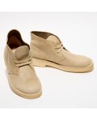 Desert boots en Velours de Cuir Desert beiges