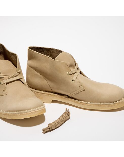 Desert boots en Velours de Cuir Desert beiges