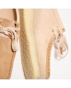 Derbies en Velours de Cuir Wallabee beige/marron