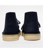 Desert boots en Velours de Cuir Coal marine