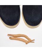 Desert boots en Velours de Cuir Coal marine