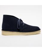 Desert boots en Velours de Cuir Coal marine