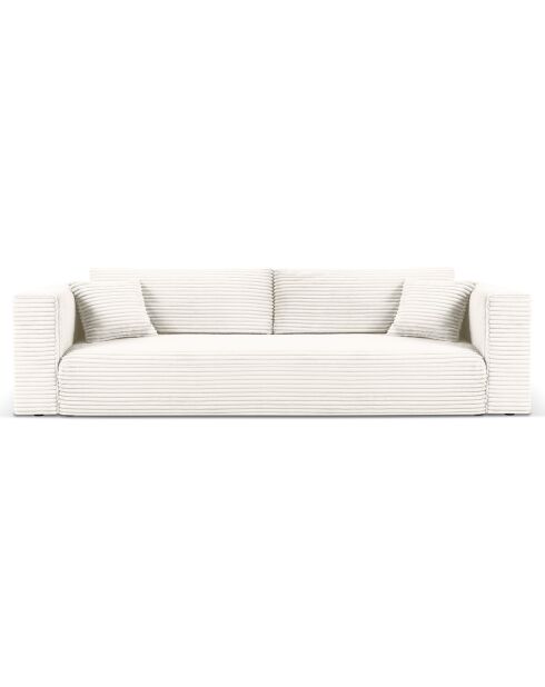 Canapé convertible Diego 4 places beige clair - 240x102x85 cm