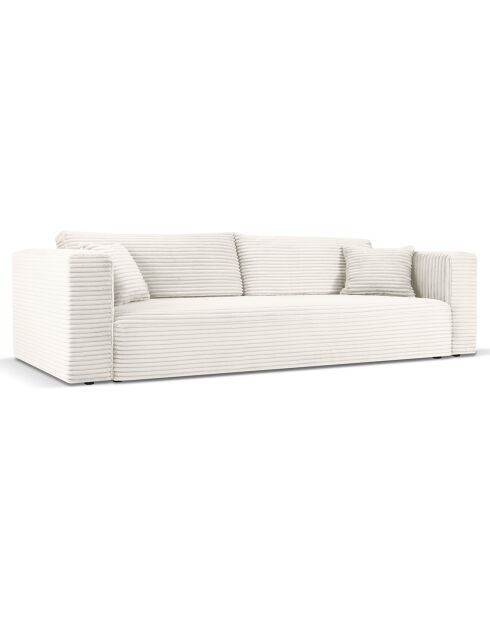 Canapé convertible Diego 4 places beige clair - 240x102x85 cm