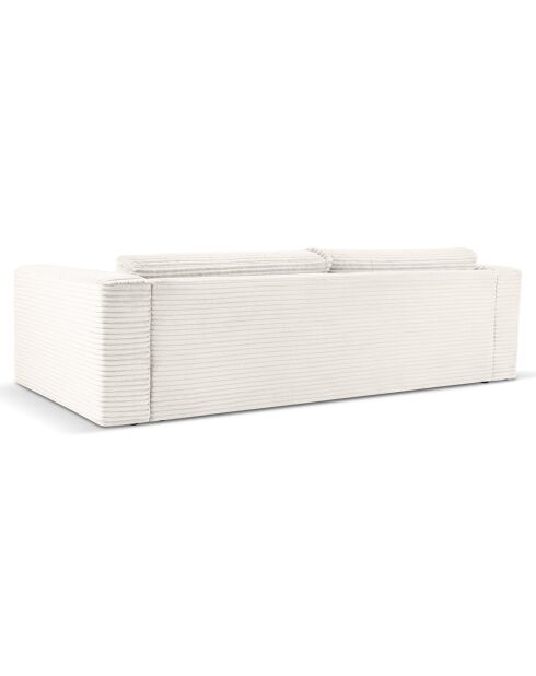Canapé convertible Diego 4 places beige clair - 240x102x85 cm