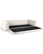 Canapé convertible Diego 4 places beige clair - 240x102x85 cm