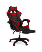 Fauteuil de bureau spécial gaming noir/rouge - 63x62x124 cm