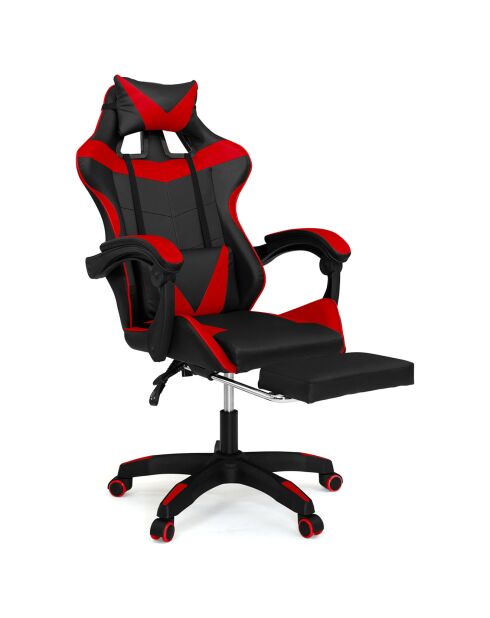 Fauteuil de bureau spécial gaming noir/rouge - 63x62x124 cm