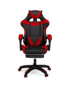 Fauteuil de bureau spécial gaming noir/rouge - 63x62x124 cm