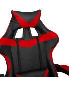 Fauteuil de bureau spécial gaming noir/rouge - 63x62x124 cm