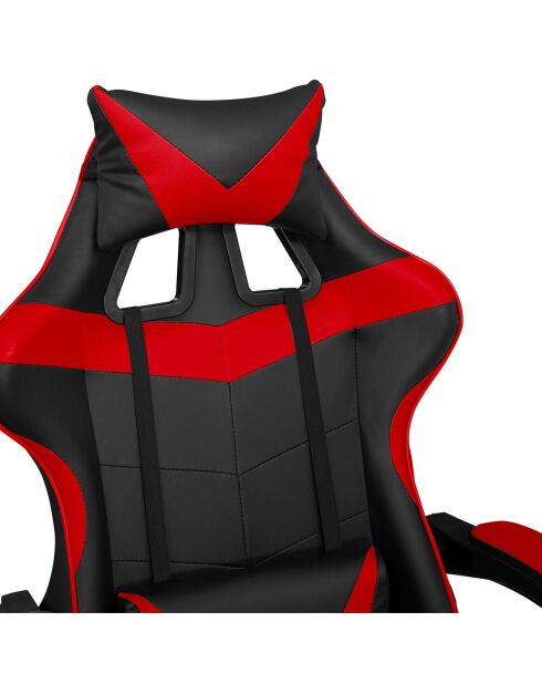 Fauteuil de bureau spécial gaming noir/rouge - 63x62x124 cm