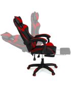 Fauteuil de bureau spécial gaming noir/rouge - 63x62x124 cm